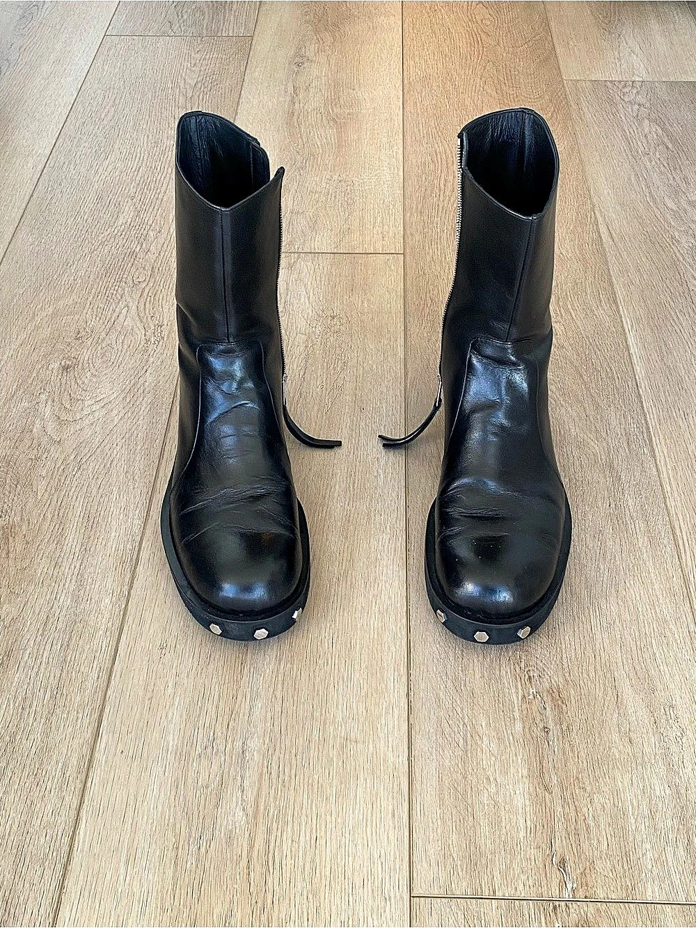 OUAT Astro Zip Boots Black Leather Vibram Sole